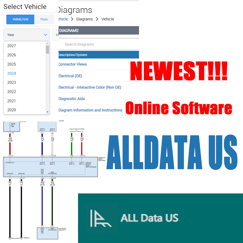 Workshop Tools Diagram - 2026 Alldata US Pełna Wersja Online