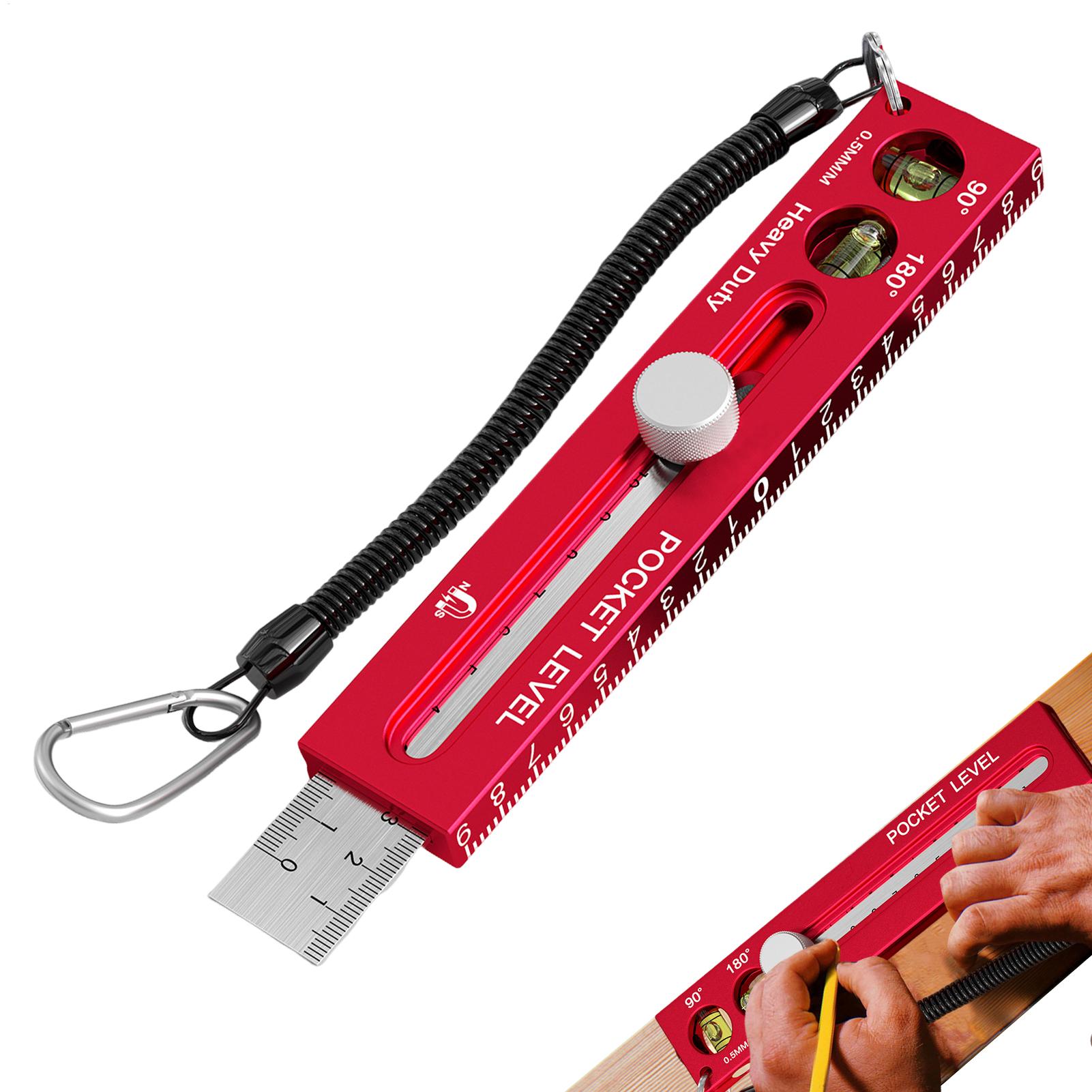 Workshop Marking Tools - Magnetyczna linijka stolarska ze stopu aluminium,